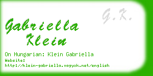 gabriella klein business card